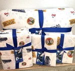 Pottery Barn The Polar Express Comforter, Sham & Sheet Set, Size Full Christmas. Fixed Price $249.00.