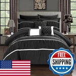 Chic Home CS2119-AN Cheryl 10 Piece Comforter Complete Bag Pleated Ruched. Fixed Price $173.77.