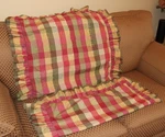 Rose Tree Summerton Moire Plaid Of Two Euro Shams French Country. Fixed Price $60.00.