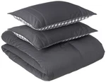 Queen Comforter Set Reversible Cotton Bedding Shams Kingston Charcoal Eddie. Fixed Price $154.99.