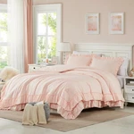 Blush Pink Set Queen, 3PCS Size Ruffle Farmhouse B.... Fixed Price $54.40.