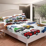 Feelyou Boys Cartoon Bedding Set Fire Engine Fitted Sheet For Kids. Fixed Price $75.98.