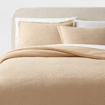 Full/queen Washed Waffle Weave Duvet Cover And Sham Set Wheat - Threshold. Fixed Price $27.99.
