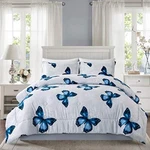 Artall Lightweight Microfiber 3 Piece Comforter Set With 2 Shams, Butterfly. Fixed Price $53.99.