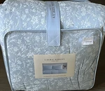 Laura Ashley Blue Floral Cotton Jacquard Full/ Queen Comforter Set. Fixed Price $129.99.