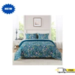 Mainstays 7PIECE Queen Size Reversible Comforter & Sheet Set Blue Floral Bedding. Fixed Price $46.99.