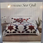Williamsburg Heirloom Cotton King American Star Patrtiotic Quilt & 2 Shams New. Fixed Price $109.99.