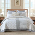 Finlonte Quilt King Size - 100% Cotton Comforter Set, Patchwork Beds.... Fixed Price $154.39.