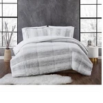 Christian Siriano New York Oversized Faux Fur Comforter Set White Quilted. Fixed Price $47.99.