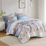 Madison Park Full 7PC Willow Floral Comforter Set With Bed Sheet Blue. Fixed Price $44.95.