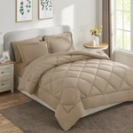 Cozylux Size Comforter Sets Taupe - 7 Pieces Bed In Bag Full,. Fixed Price $79.99.