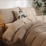 4-PIECE Pure Cotton Waffle Bedding Set Solid Color, Cozy For Fall & Winter. Fixed Price $101.20.