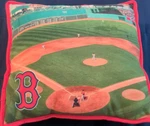 Forever Collectibles Boston Red Sox Baseball Field Plush Throw Pillow. Fixed Price $30.00.