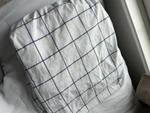 Tommy Hilfiger Twin Fitted Sheet White & Blue Nautical Square Pattern 33699. Fixed Price $9.99.