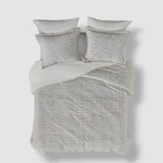 Madison Park Gray Adelyn Faux Fur 3-PIECE Duvet Cover Set, King/cal King'. Fixed Price $58.10.