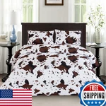 Perfemet King Cow Print Comforter Set Rustic Western Bedding 3 Pcs Ultra-soft. Fixed Price $83.59.