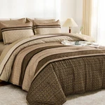 Wongs 7-PCS Boho Comforter Set Striped Microfiber Bed In Bag All Season. Fixed Price $77.47.