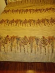 Pacific Designs Brocade Comforter + Pillow SHAM(2) King Beige Set Floral. Fixed Price $225.00.