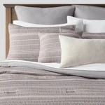 12PC King Cedarbrook Chambray Matelasse Stripe Comforter & Sheet Bedding Set. Fixed Price $51.99.