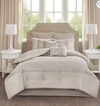 510 Design 5DS10-0047 Ramsey Embroidered 8 Piece Comforter Set, Neutral Queen. Fixed Price $49.99.