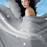 Downcool Queen Cooling Comforter Grey Lightweight Blanket Hot Sleepers. Fixed Price $70.00.