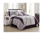 Chezmoi Collection Linnea 7-PIECE Luxury Purple Lavender Gray Cherry Blossom .... Fixed Price $112.48.