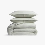 King/california Relaxed Linen Stripe Duvet Cover & Sham Set Jade. Fixed Price $149.25.
