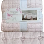 3PC Shabby Chic Quilted Pink Coquette Bow Full / Queen Pillow Sham Set New. Fixed Price $144.99.