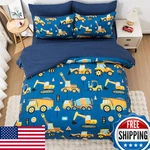 Ntbed 5 Pc Twin Construction Truck Comforter Set Kids Bedding Excavator Blue. Fixed Price $70.81.