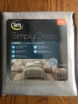 Serta Simply Clean Pleated 2 Pc Embellished Duvet Set - Grey Twin/twin Xl. Fixed Price $30.00.