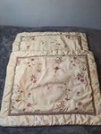 Pc Croscill Home Luxe Rose Garden Cream Satin Pillow Shams Embroidered 37X25. Fixed Price $46.87.