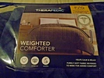 Therapedic Quilted 16 Lb. Weighted Navy Blue Full/queen Comforter. Fixed Price $149.99.