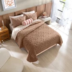 Copper Reversible Comforter Set Embossed Floral Texture Twin Queen King Bedding. Fixed Price $177.95.