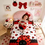 Manfei Ladybug Kids Comforter Set Twin Sizered Black Ladybird Beetle Insect. Fixed Price $62.03.