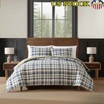 100 Cotton Percale Comforter Set Reversible Pillow Sham Lodge Style Bedding New. Fixed Price $97.19.