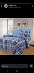 Blue Brown White Black Plaid Comforter Set Queen Pillow Sham Bedroom Adults. Fixed Price $42.33.