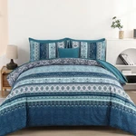 Cottolester Boho Comforter Set Size 8 Pieces, Teal Blue King,. Fixed Price $87.17.