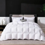 Lesnncier Goose Feather Down Fiber Comforter Size, Ultra King, White. Fixed Price $162.35.