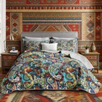 Boho Style King Quilt Set,bohemian Floral Beddding For Adults,soft .... Fixed Price $87.29.