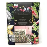 Christian Lacroix King Duvet Cover Set Cotton Tropical Floral Navy Blue Nwt. Fixed Price $247.83.