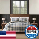 Eddie Bauer - Queen Comforter Set Reversible Cotton Bedding Matching Shams Home. Fixed Price $161.97.