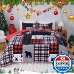 Yiyea Christmas Faux Fur King Size Comforter Set, Luxury Ultra Soft Fluffy. Fixed Price $105.73.