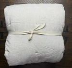 Pottery Barn Belgian Flax Linen Comforter, Twin/twinxl, New!. Fixed Price $139.00.