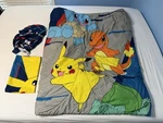Pokemon Comforter Twin/full 2 Piece Reversible W/one Pillowcase Pikachu. Fixed Price $15.00.