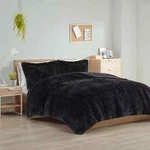 Intelligent Design Shaggy Comforter Set, Faux Fur Cozy Down-twin Xl Black. Fixed Price $39.99.