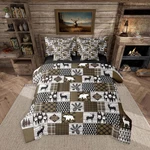 Lodge Plaid 7-PIECE Queen Comforter Set Rustic Cabin Bedroom Decor. Fixed Price $135.99.