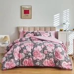 Flower Comforter Sheet Set Gray Bed Bag 7 Pieces Queen Size Pink White F.... Fixed Price $64.59.