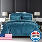 Sunshine Nicole Distressed Velvet Comforter Set, Face And Brus. Fixed Price $132.93.