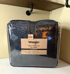 Wrangler Black Aztec Comforter Set Full/queen Size Soft Plush 3 Piece. Fixed Price $115.00.