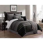 Riverbrook Home 7 Pc. Black / Gray Barkley King Comforter Set. Fixed Price $66.50.